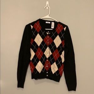 Liz & Co Plaid Cardigan Sweater
